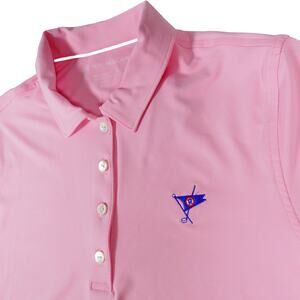 Peter Millar Ocean Reef Golf Club UPF 50+ Pink Ladies Golf Polo Shirt Large